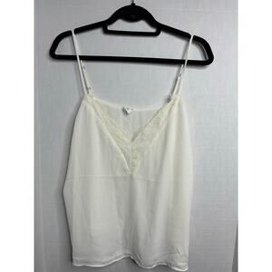 Melrose and Market Women's Large Ivory Lace Cami V-Neck Coquette Wedding